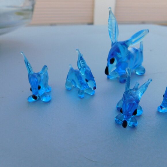 Glass Dog Collection BLUE Vintage - Picture 6 of 12